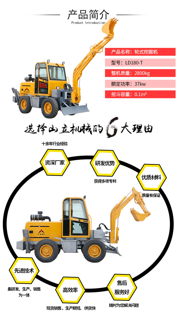 新輪式挖掘機(jī)LD180-T